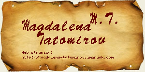 Magdalena Tatomirov vizit kartica